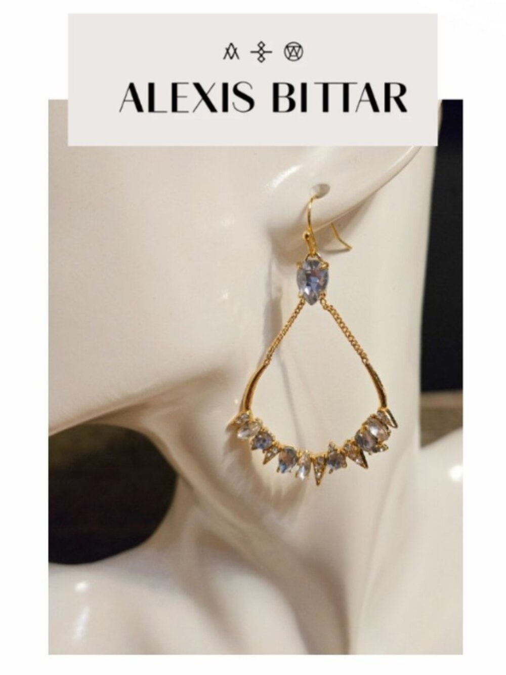 Alexix Bittar luxury big dangle earrings in gold